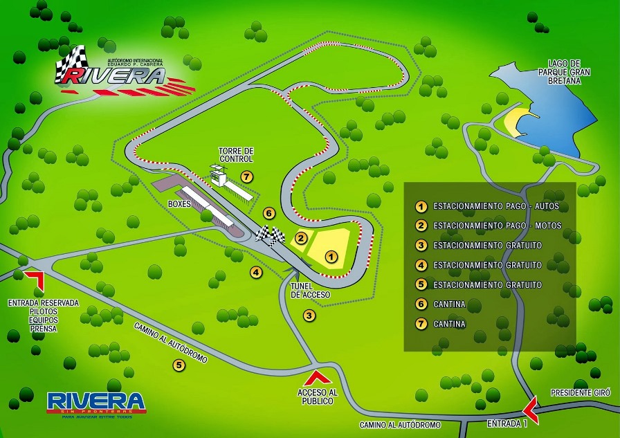 Mapa del Autódromo Internacional de Rivera